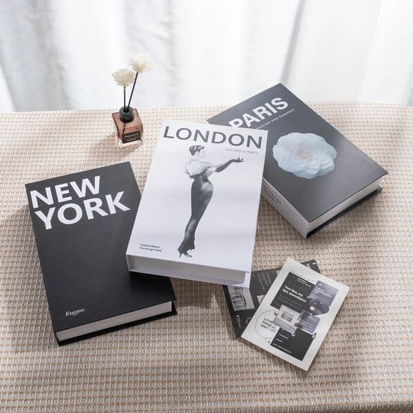 York Paris London Series y Book Decoration Remote Control Storage Box Fashion Coffee Table Decoration Accessories 260530