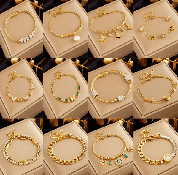 Butterfly Heart Titanium Steel Bracelet Fashion man Commute Jewelry With Pendant Charms Women high quality diamond bracelet Elegant Everyday gift