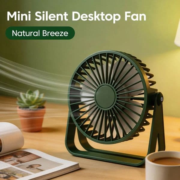 Mini Desktop Fan Nature Breeze USB Rechargeable Cable Small For Student Dormitory Computer Summer Gadget Home Desk Office 260529