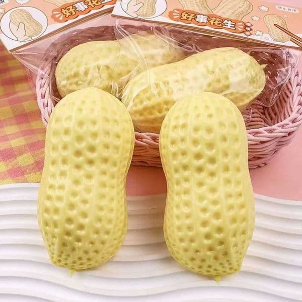 Creative Slow Rebound Simulated Peanut Squishy Toy Stress Relief Soft Decompression Toy Squeeze Fidget Toy Party Favors Gift C260530