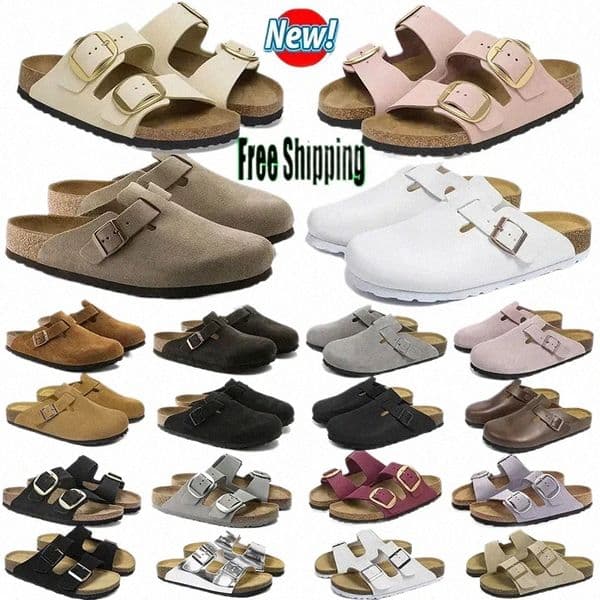 free Shipping designer sandals stocksandal clogs men women black brown light sude leather mens slides outdoor slippers shoes N3L9#