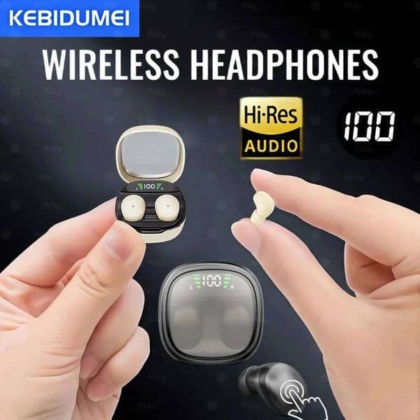 BT 5.3 Sleeping Earbuds Wireless Mini Headphones For Work TWS Earphone Stereo Hidden Headsets with Mic HD Call Waterproof 26Y0527