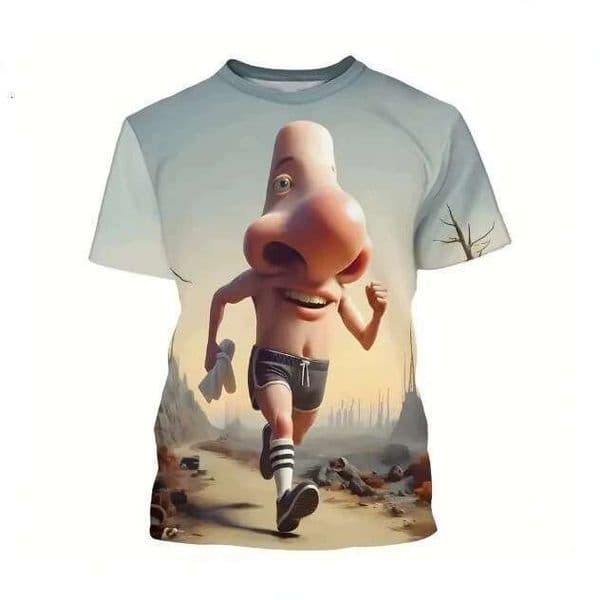 Funny Abstract Sports 3D Print T-Shirt 2026 Humorous Top 87d