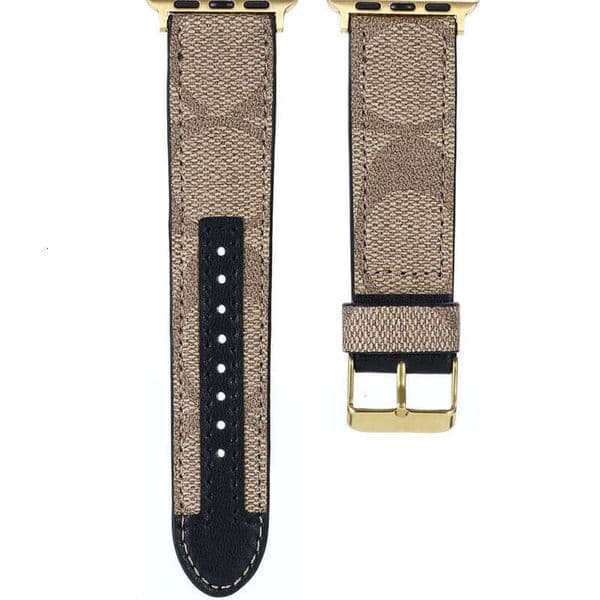Coach Designer Coachdesigner IP Watch Band 38 40 41 42 44 45mm Flower Leather Watchs Strap Wristband For Iwatch 1-7/2nd Series Luxury Watchbands Colorful