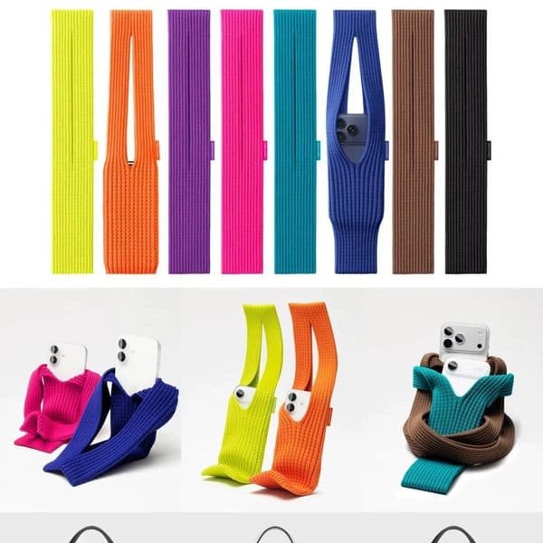 New Pocket Knitted Bag, Niche Fashion Trendy Woven Elastic Premium Phone Pouch/Phone Bag