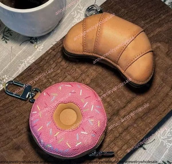keychain bag charm designer keychain Burger Chocolate Donut high quality bag charms luxury Leather trend Bag Pendant for women men Accessories Key Chain gifts