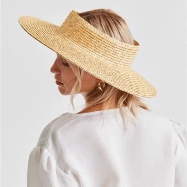 Summer Empty Top Round Sun Hats for Women Elegant Wide Large Brim Beach Straw Hat Casual Panama Caps Uv Protection Cap Sombrero 260530