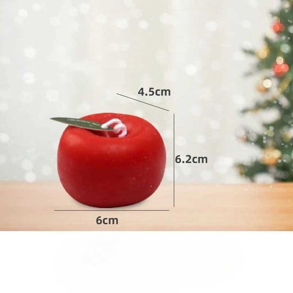 2pcs Red Green Scented Candles Christmas New Year Gift Birthday Present Realistic Fruit Shape C260530