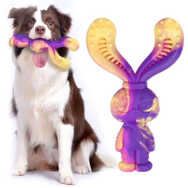 Durable Dog Toys Beef Flavor Animal Shaped Tough Game Toy for Anxiety Relief, Training & Interactive Play,Indoor Outdoor Use 26L0530