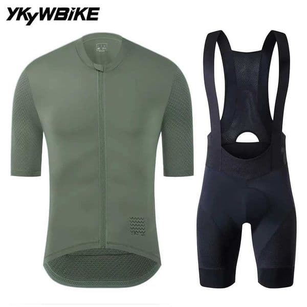 YKYWBIKE Mens Cycling Jersey Set Cycling Bib Shorts classic MTB Kit Breathable Bike Clothes Bicycle Maillot Cycling ClothingR260530