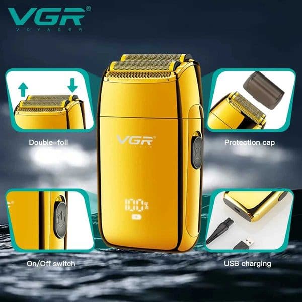 VGR Hair Trimmer Electric Razor Professional Shaver Rechargeable Beard Trimmer Reciprocating Shaver Hair Trimmer for Men V-399J260530