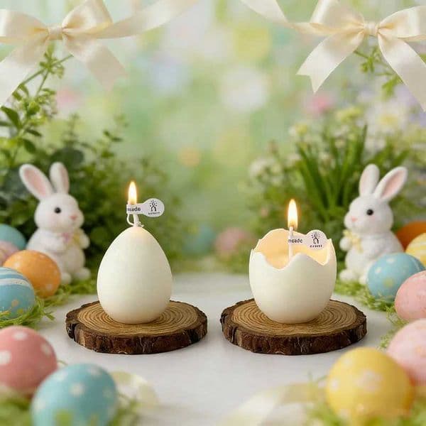 1PCS Easter Egg Candle Handmade Soywax Scented Candle for Party Centerpieces C260530