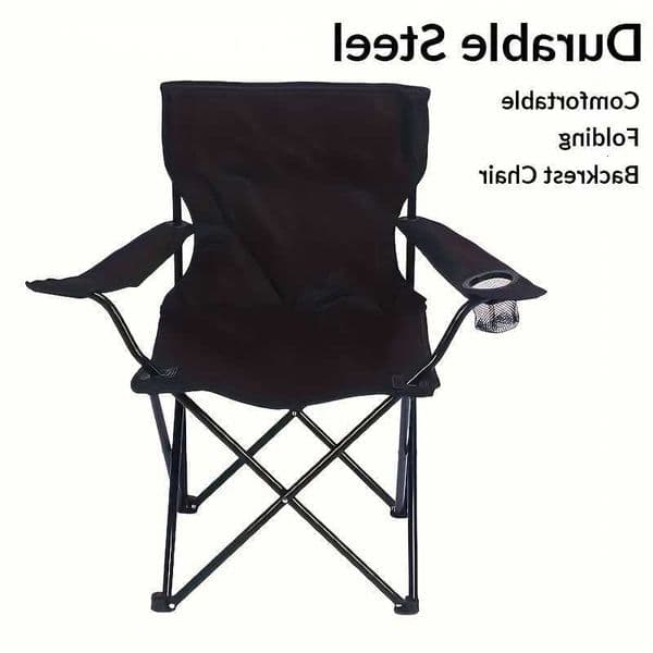Sturdy Steel Frame Lightweight Portable Folding Chair Outdoor Camping Picnic Beach Fishing Durable Convenient for Adults H260530