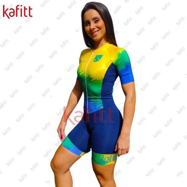 KAFITT Cycling Tight Body Suit for Women - Spring/Summer Short Sleeve Set - Little Monkey GEL SportswearR260530