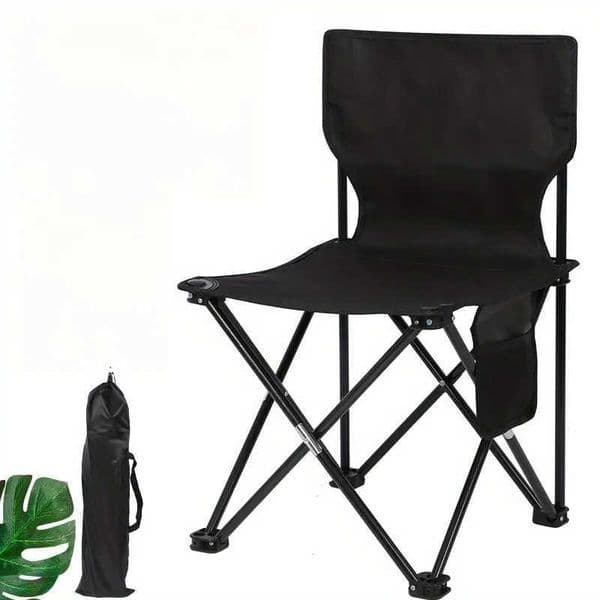 Portable Foldable Camping Chair Oxford Cloth Outdoor Chair with Side Pocket for Picnic Fishing Travel H260530