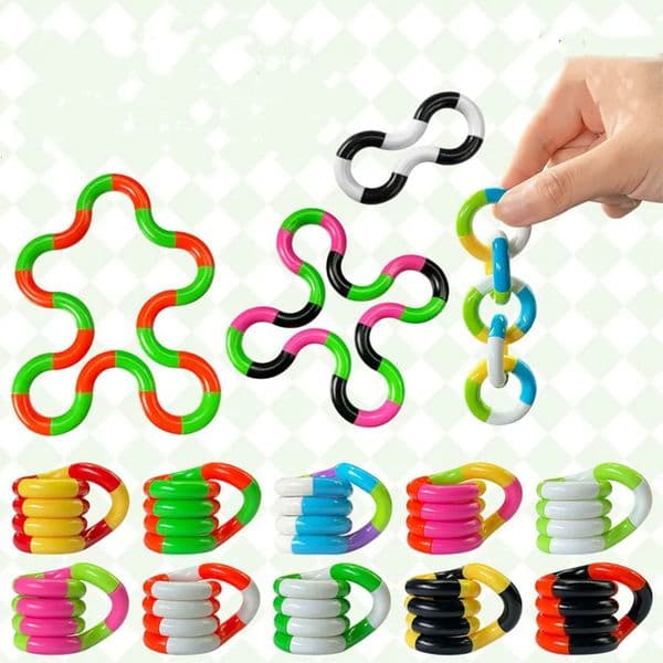 Metal Fidget Toy Rope Twist Loop Cube Wrap Around Children's Adult Relaxation And Decompression Toys Edc 002