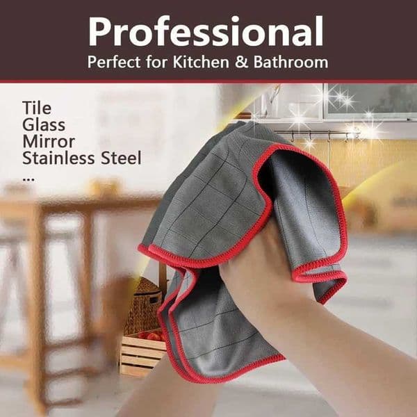 3PCS Carbon Microfiber Cleaning Cloth Lint Free Reusable Kitchen Dish Cloth Glass Window Polishing Streak Free Miracle Clean Rag C260530