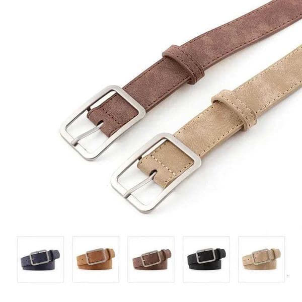 Fashion Square Pin Buckles Belts Women Silver Buckle Leather Belts for Jeans Retro Wild Belts for Women Waistbands Strap M260530