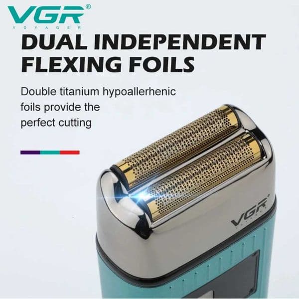 VGR Professional Hair Beard Electric Shaver For Men Beard Trimmer Wet Dry Shaving hine Digital Display Shaver For Men V-357J260530