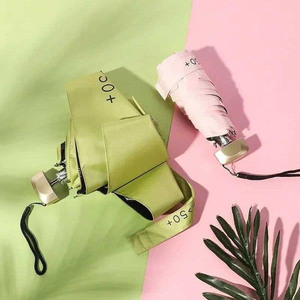 1Pc 55 Off Mini Sun Umbrella Pocket Rain Umbrella Vinyl Folding UV Ultraviolet Protection Sun Shade Pocket Parasol CapsuleJ260530