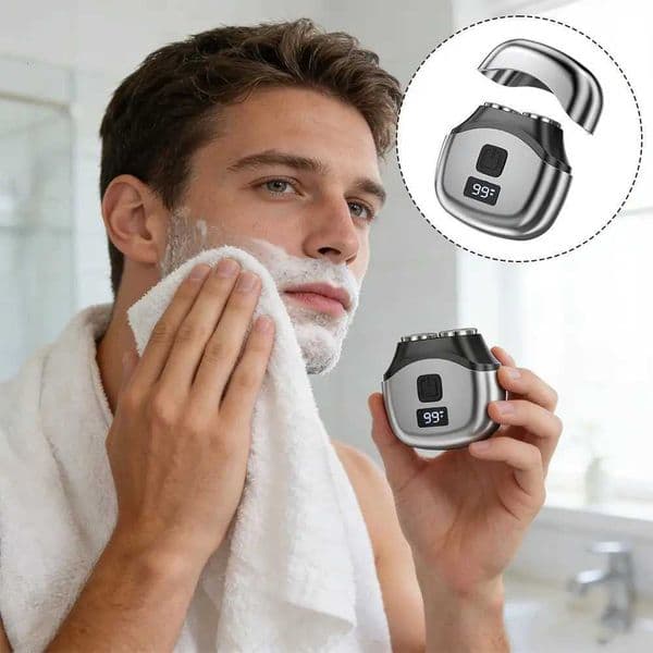 Double Ended Electric Shaver USB Rechargeable Mens Electric Shaver With Digital Display Protable Travel Waterproof ShaverJ260530