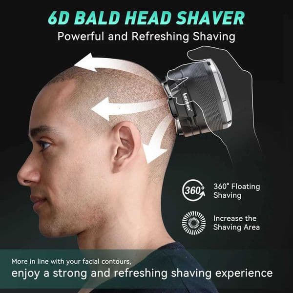 KENSEN Electric Shavers for Bald Men 6D Magnetic Razor Beard Trimmer USB Rechargeable LED Display Waterproof Beard ShaversJ260530