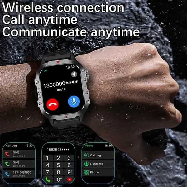 2026 New Smart Watch Men Calling Fitness Tracker LED Flashlight Sleep Monitor Sports Smartwatch For Android iOSJ260530