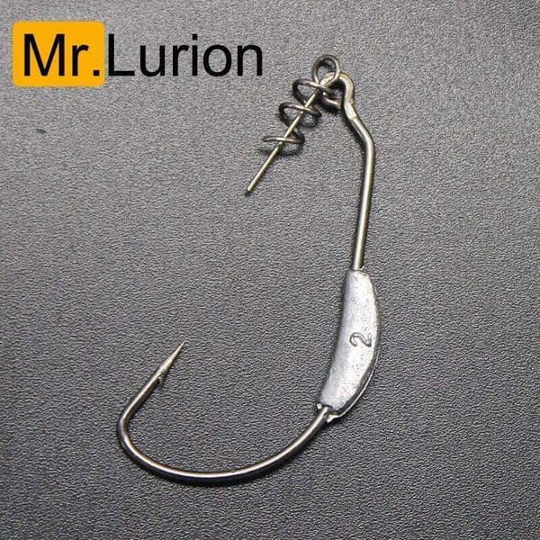 MrLurion 2g 2.5g 3g 5g 7g 9g Jigging head fishing with spin lock worm lure bait crank bass perch pike hook S260529