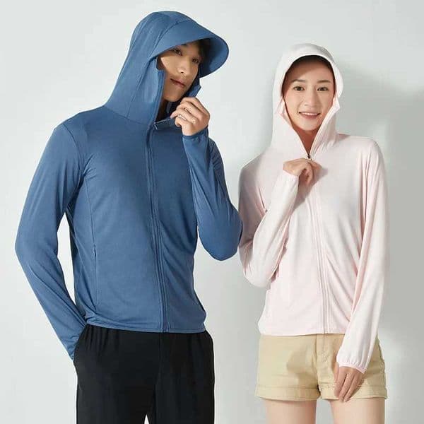 Summer New High Quality Ice Silk Couple Sun Protection Clothing Outdoor UV Protection Sports Running Sun Protection Top M260530