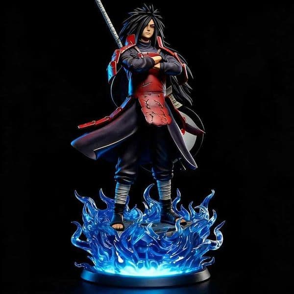 25cm/42cm Anime Naruto GK Uchiha Madara CW Gatekeeper Ver Light Up Figure PVC Statue Collect Model Toy Desktop Ornament Boy Gift L260529
