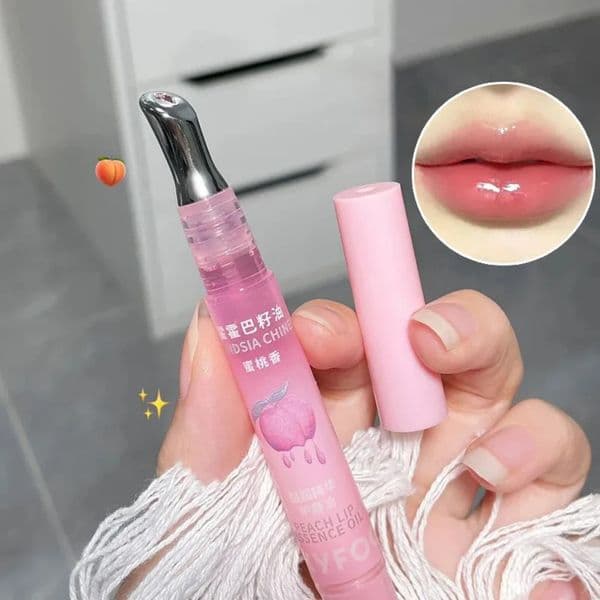 Peach Oil Moisturizing Glass Gloss Fragrance Non Sticky Lip maquillaje Tint Plumper Autumn And Winter Lips Care Serum Primer 002