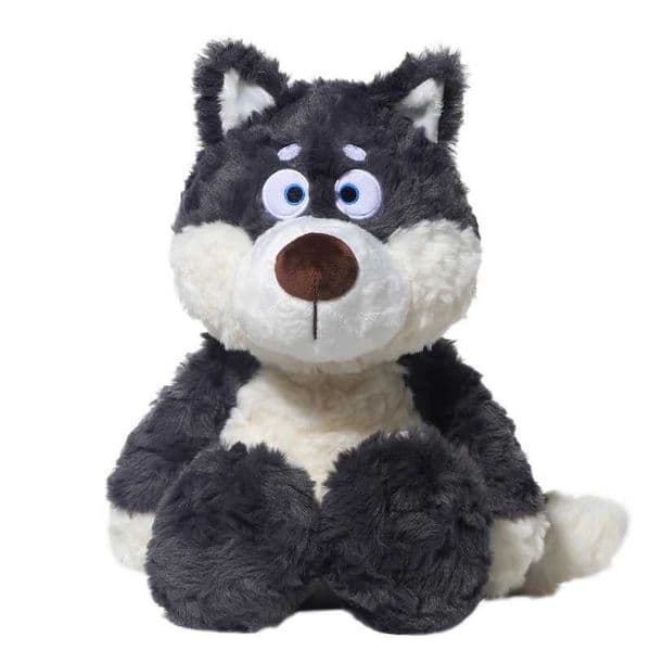40cm Cute Gray Wolf Plush Toy Stuffed Animal Wolf Super Soft Plushie Doll Gift for Kids L260529