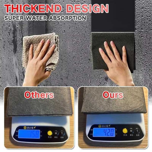 Thickened Magic Cleaning Cloth Microfiber Glass Clean Towel Reusable Washable Lint-free Cleaning Rags for Kitchen Glass Car C260530
