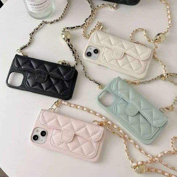 Crossbody Phone Case for IPhone 16 Pro Max 15 14 Plus 13 12 11 Card Holder Wallet Adjust Lanyard Shoulder Strap Cover(no logo) J260530