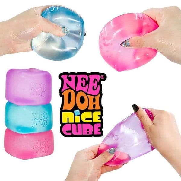 Schylling NeeDoh Nice Cube Squeeze Toy Relieves Anxiety Sensory Tool Party Children Adult Gift 26L0530