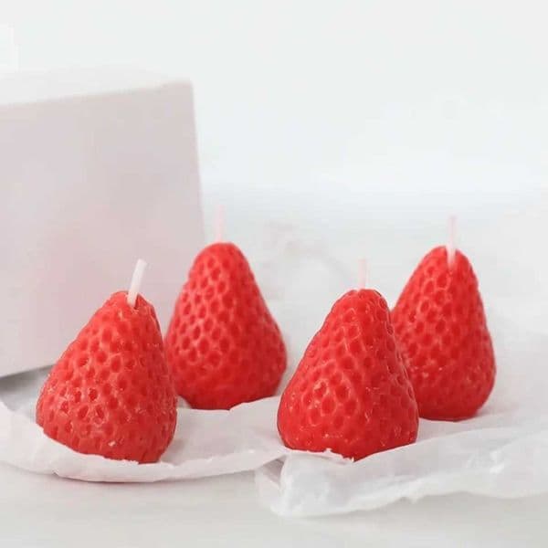 5pcs Strawberries Candles GiftsAromatherapy Candle for Wedding ReceptionsBirthday PartiesHoliday Celebration Supplies C260530