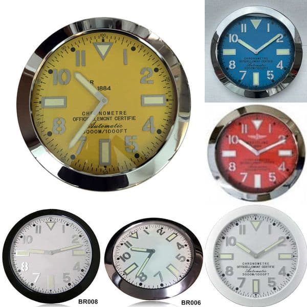Luxury Branded Wall Clock Metal Art Yellow Wall Clocks Large Watch Living Room Bedroom Silent Quartz Reloj De Pared Christmas Home Decoration Glow in Dark