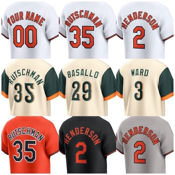 Orioles Jersey Gunnar Henderson Baseball Pete Alonso Taylor Ward Shane Baz Kyle Bradish Samuel Basallo Coby Mayo Blaze Alexander Adley Rutschman Men Women Youth