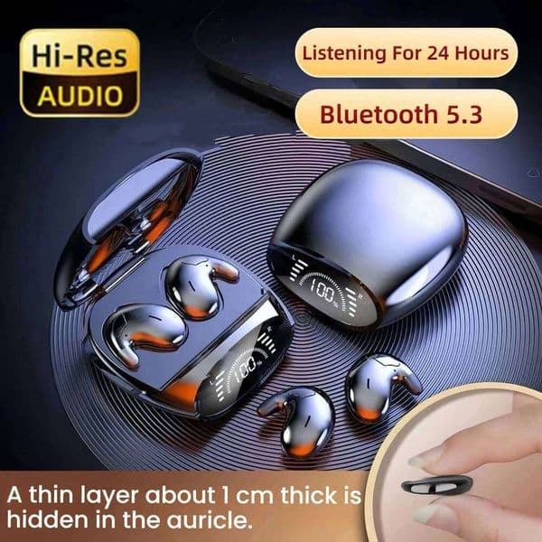 Sleep Invisible Headset Ipx5 Waterproof Wireless Earphone Earbuds With Mic HiFi Stereo BT 5.3 Headphones For Phone 26Y0527