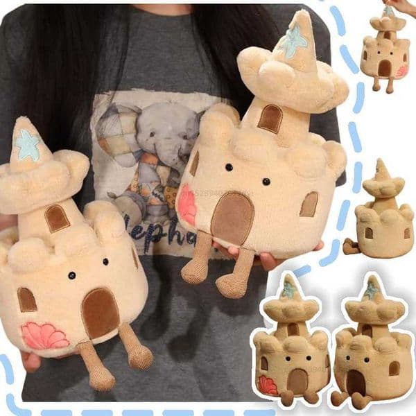 High Quality Brown Fortress Lighthouse Plush Dolls Office Decor Soft Baby Comfort Dolls Birthday Christmas Gifts For Kids L260529