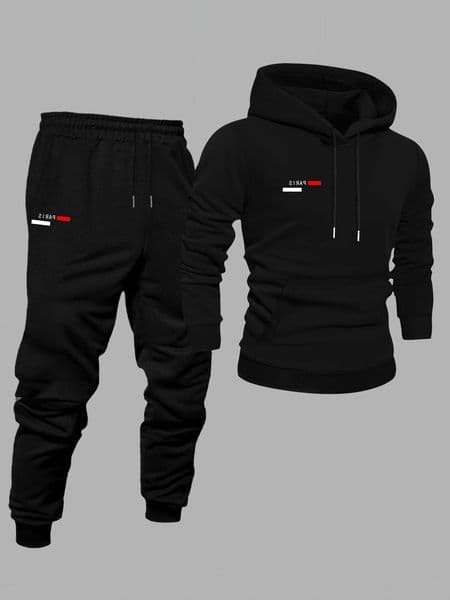 Mens Hoodie Casual Autumn/Winter Set Fashionable American Street Clothing Printed Coat Mens Clothing Full Set of Top and Pants M260530