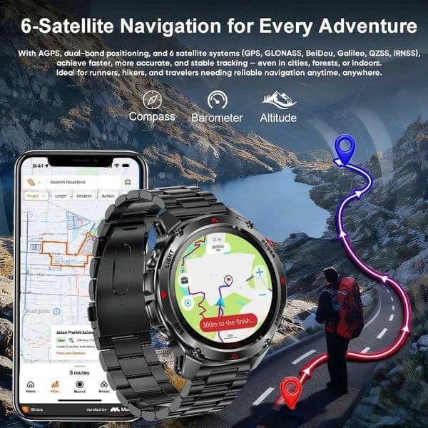 T-Rex 3 Pro Military Grade AGPS Smart Watch 10ATM Waterproof Dual-band GNSS Cpass Altimeter AMOLED Swim Sports Smart Watch MenJ260530
