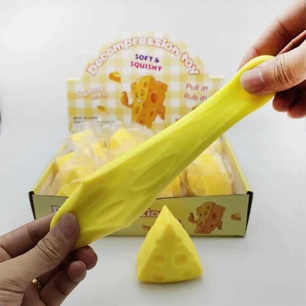 Kids Adult Squeeze Toy Simulation Cheese Squeeze Toys Soft Cute Decompressing Pinching Cheese Sticky Slow Rebound Z260530