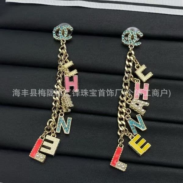 cc earrings pearl channels earring Fragrant and fashionable earrings for women channeled