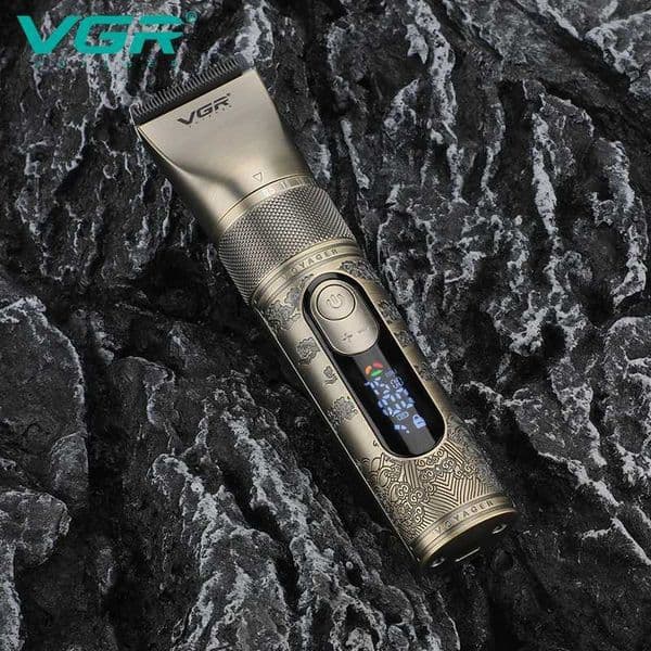 VGR intelligent digital hair clipper metal retro hine height endurance hair trimmer hair salon he carving push shear V-659J260530