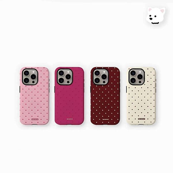 Polka Dots Phone Case for iPhone 17 16e 16 15 14 13 12 11 X XS XR XSMAX 7 8 Air Pro Max Plus Luxury Double-layer J260530