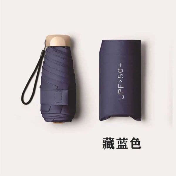 1Pc Five-folding Mini Sun Umbrella Pocket Rain Umbrella Vinyl Folding UV Ultraviolet Protection Sun Shade Pocket Parasol CapsuleJ260530