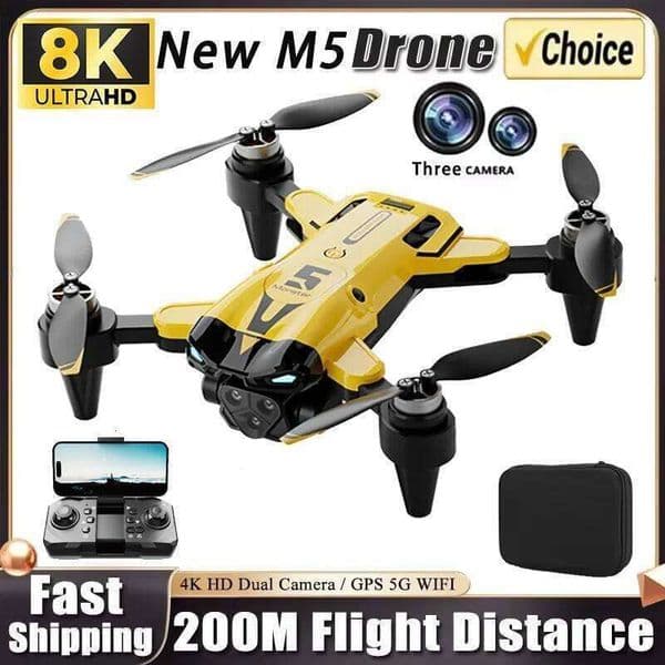 New Product M5 Off Stackable Professional Drone HD Aerial Photography Long Battery Life Remote Control Aircraft Quadcopter Kuhangxin 1626-530-1642