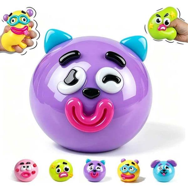 NEW Smushers Squishy Curiosities Dog Face Swap Squishy Toy Soft Moldable Cute Slow Rise Squeeze Toy Relaxing Sensory Z260530