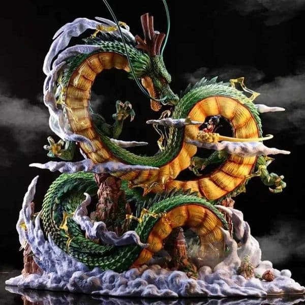22cm/866in Dragon Ball Anime Figure Shenron Figure Goku And Shenron Figurine Pvc Statue Collection Model Decoration Toys Gifts L260529